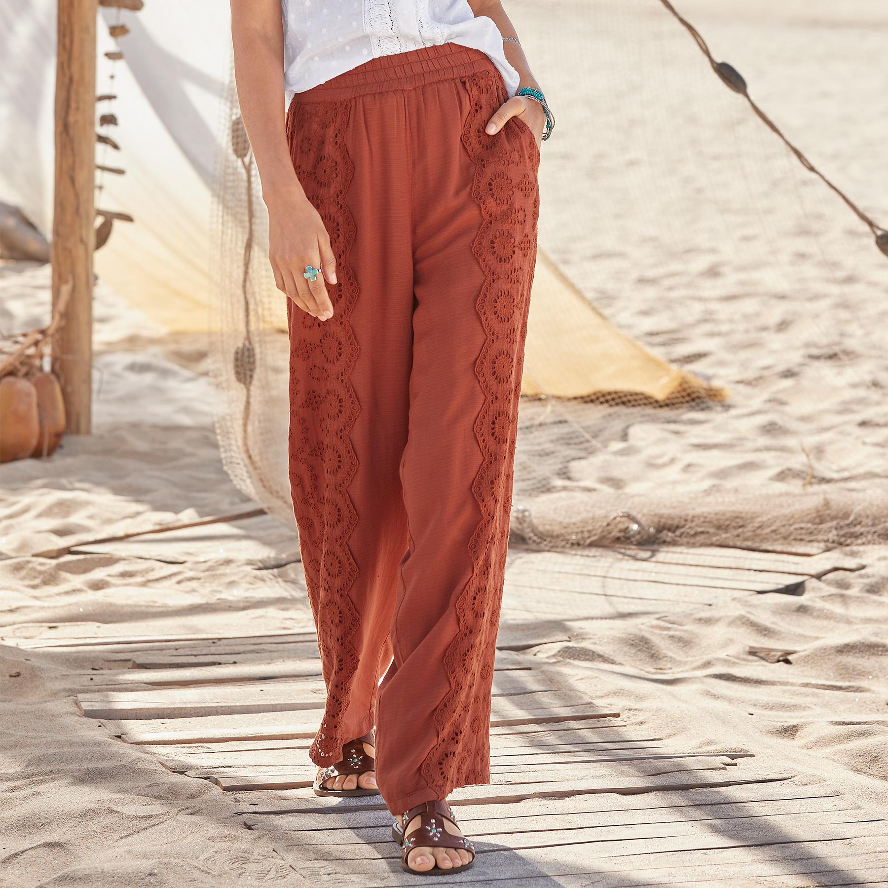 Suvi Eyelet Pants, Petite