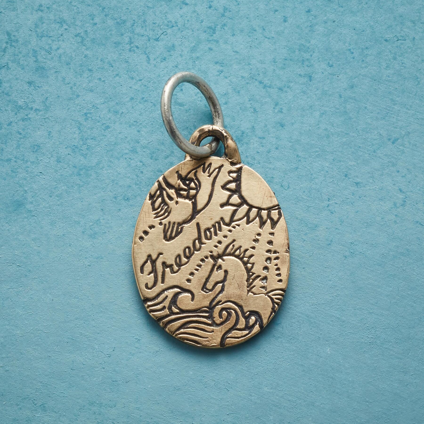 Gold Freedom Charm