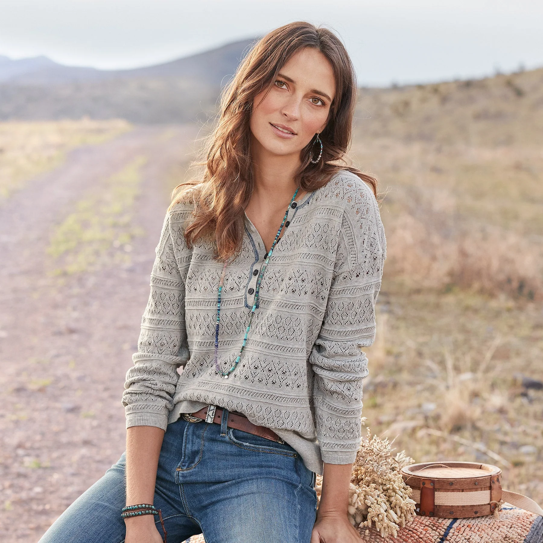 Devon Sweater Henley, Petite