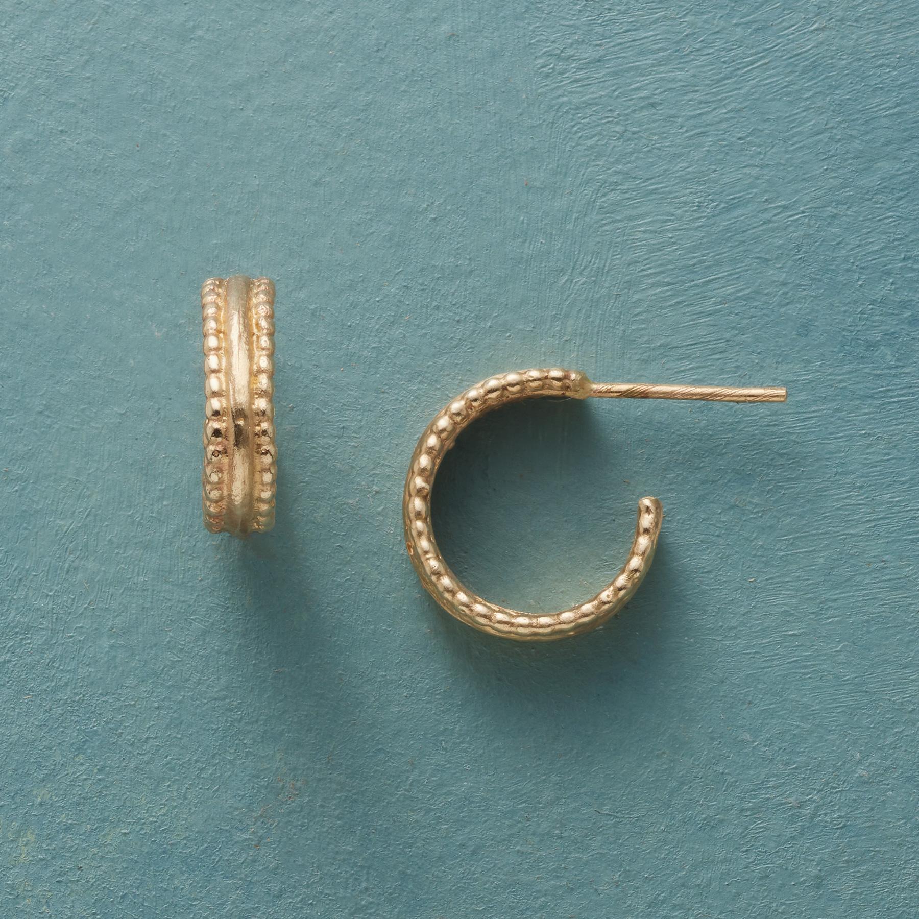 Beaded Border Hoop Earrings