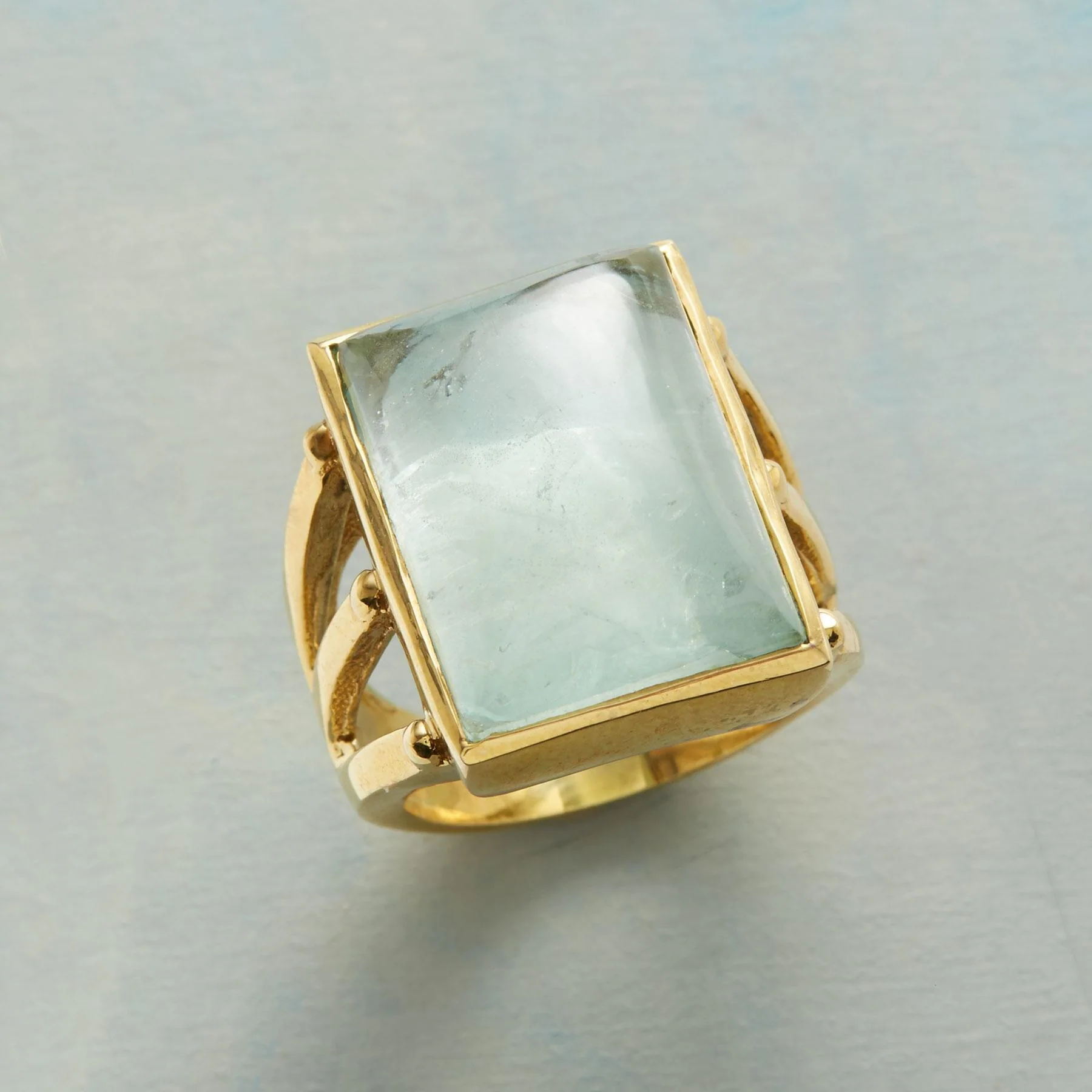 Three Prong Aqua Ring