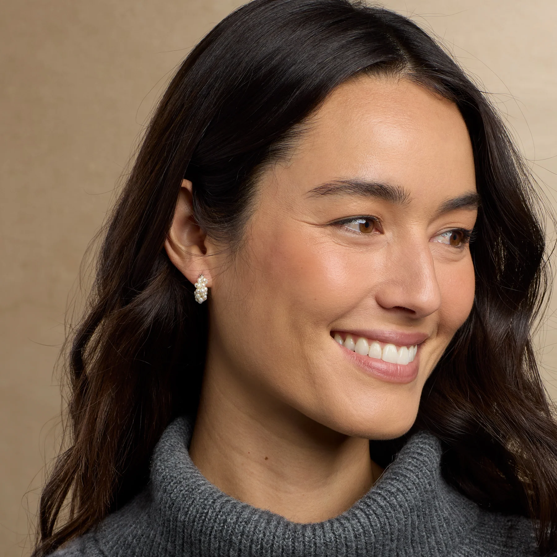 14Kt Gold Filled Froth Of Pearls Hoops