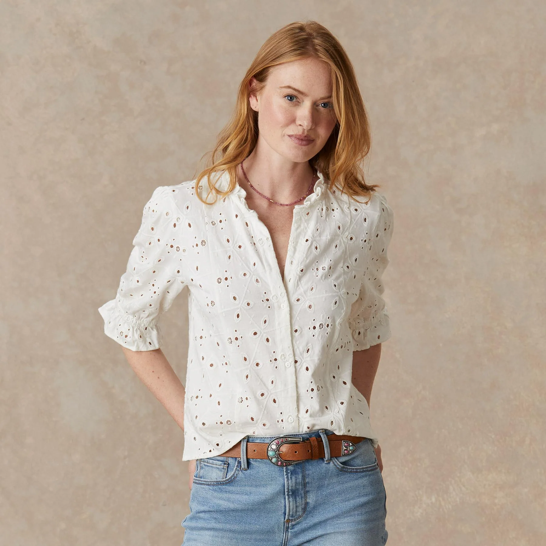 Delaney Eyelet Top