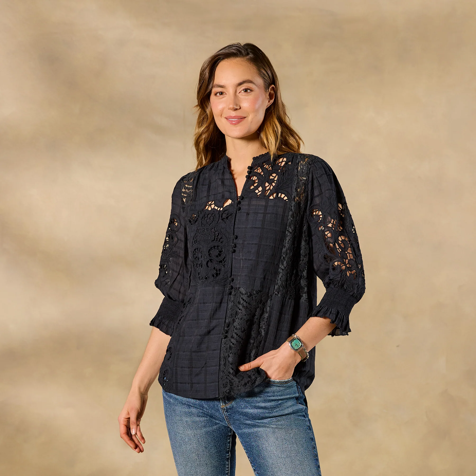 Garbo Lace Top