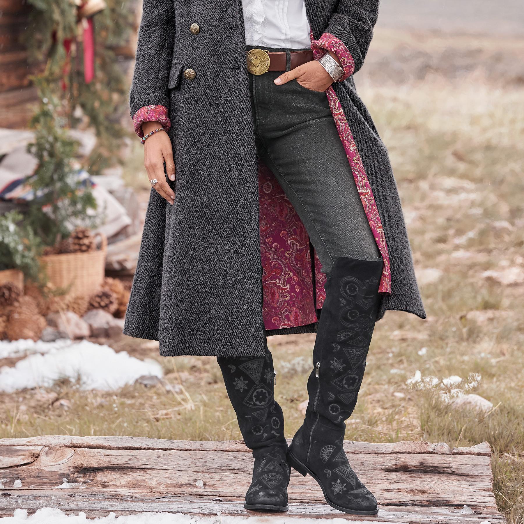 Brocade Tall Boots