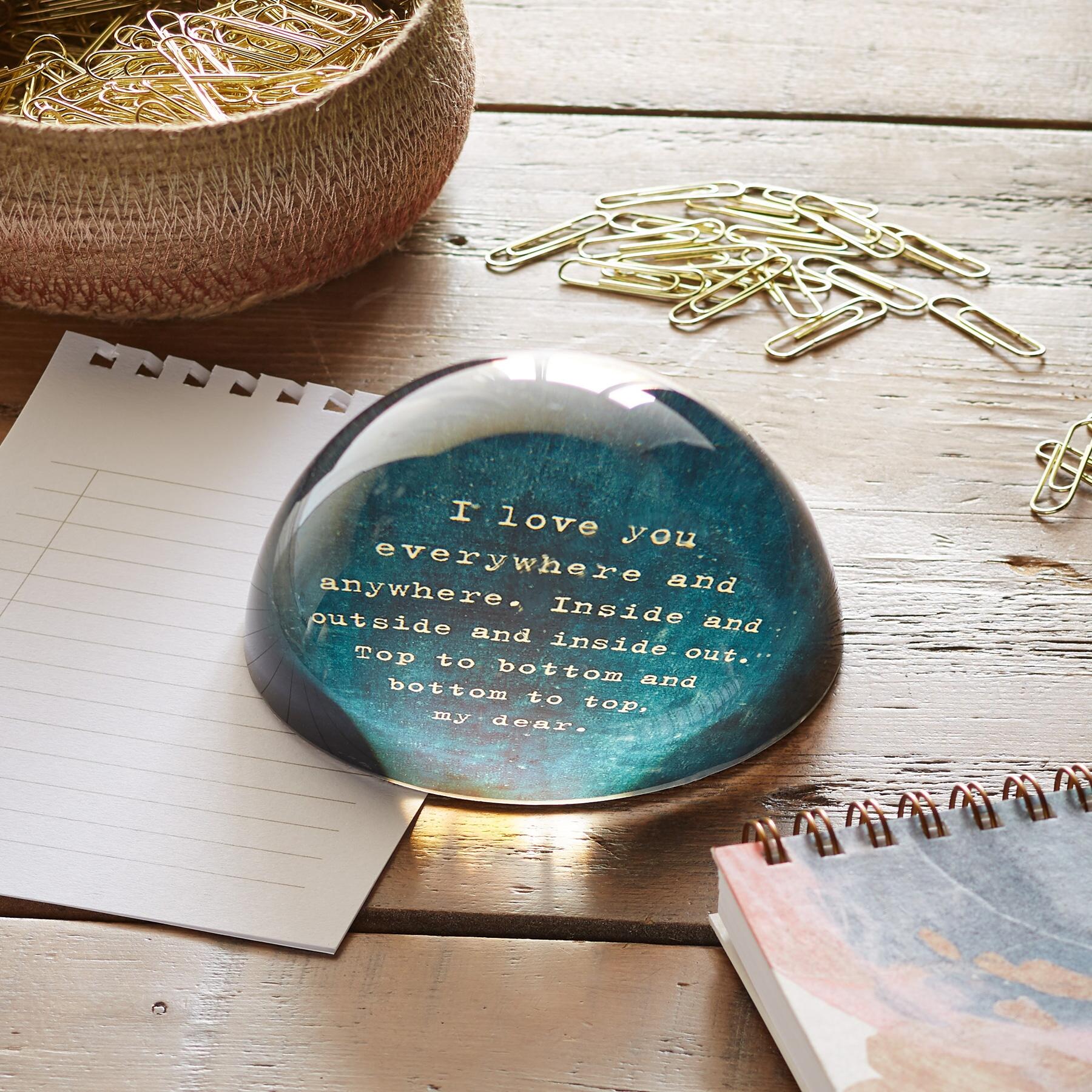 I Love You Paperweight