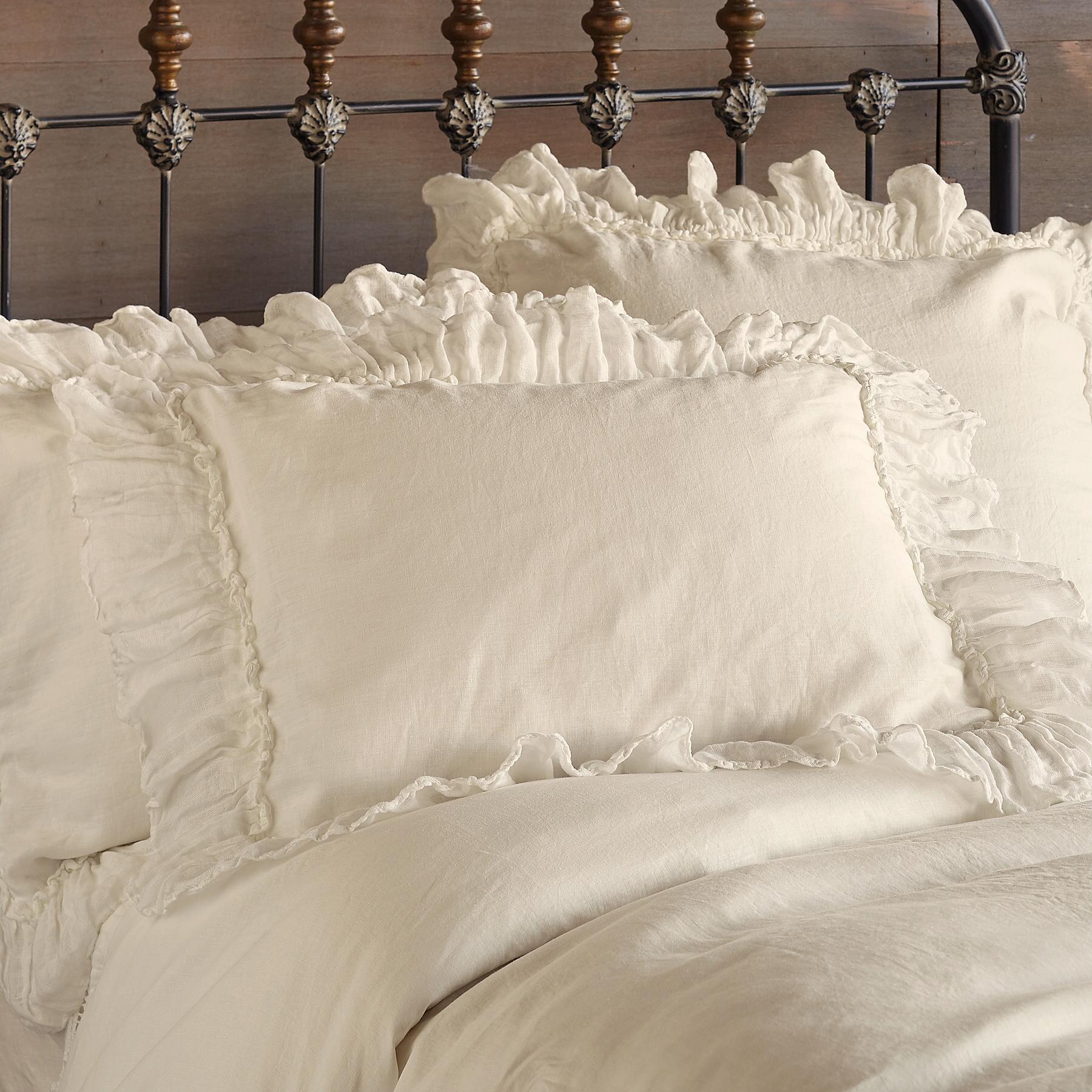 Gossamer Linen Ruffle Sham