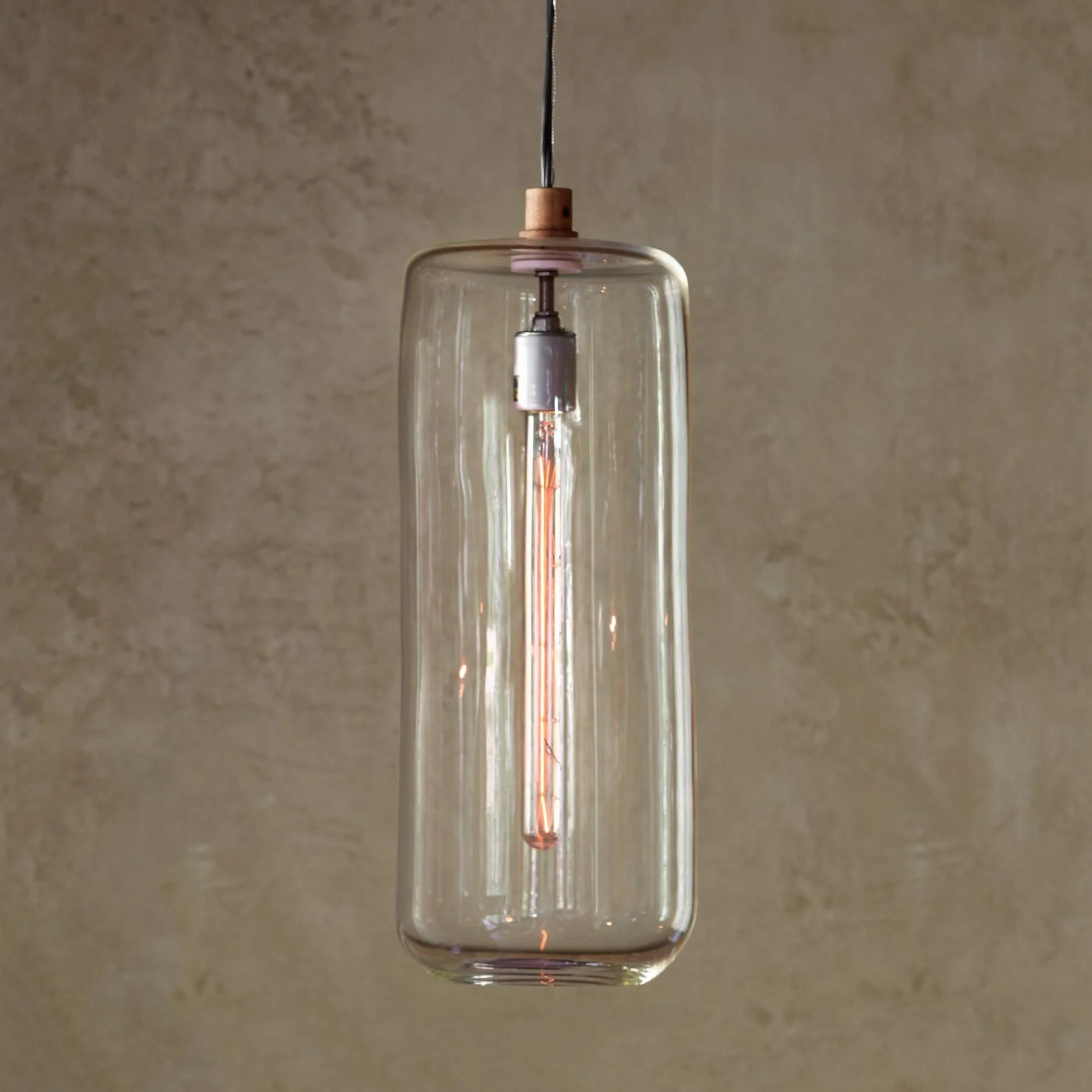 Salon Glass Cylinder Pendant