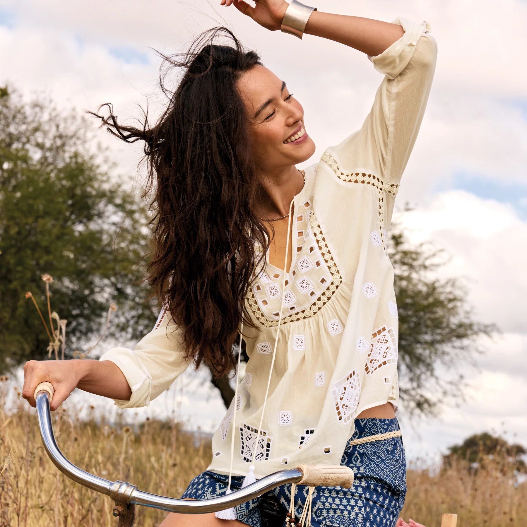 Ramcena Eyelet Top