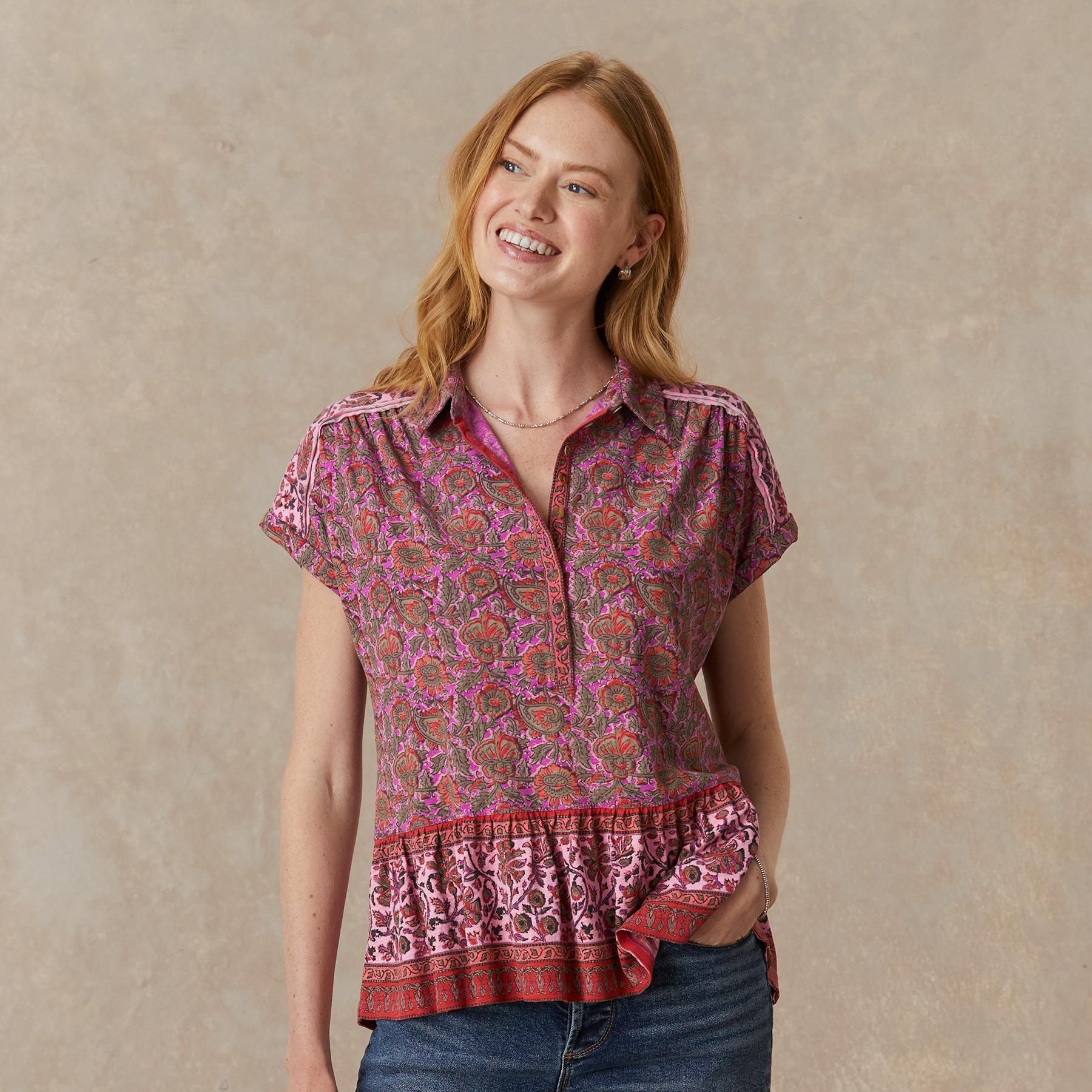 Calista Mixed Top, Petite