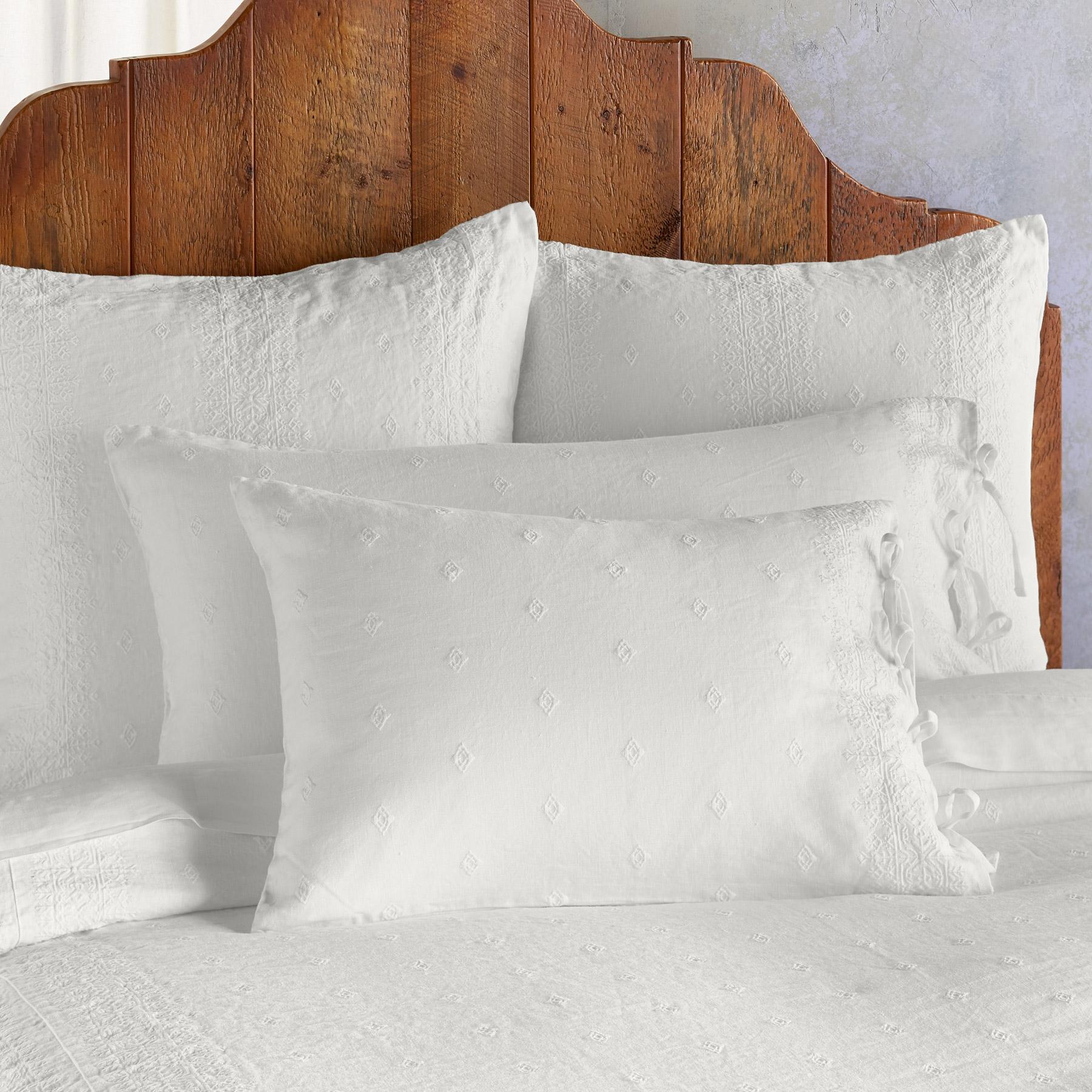 Gossamer Linen Embroidery Sham