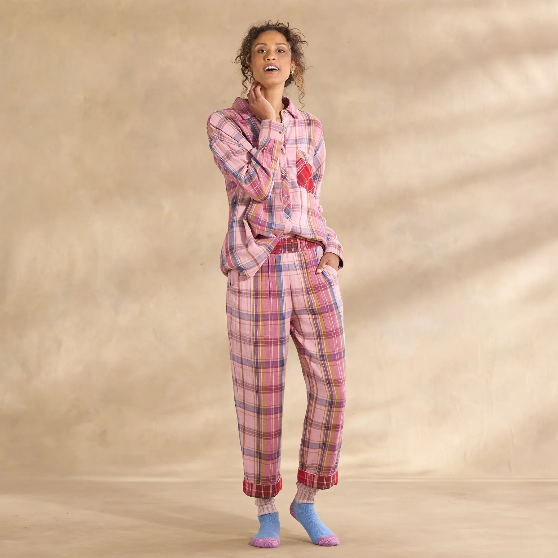 Martina Plaid Pajama Bottoms
