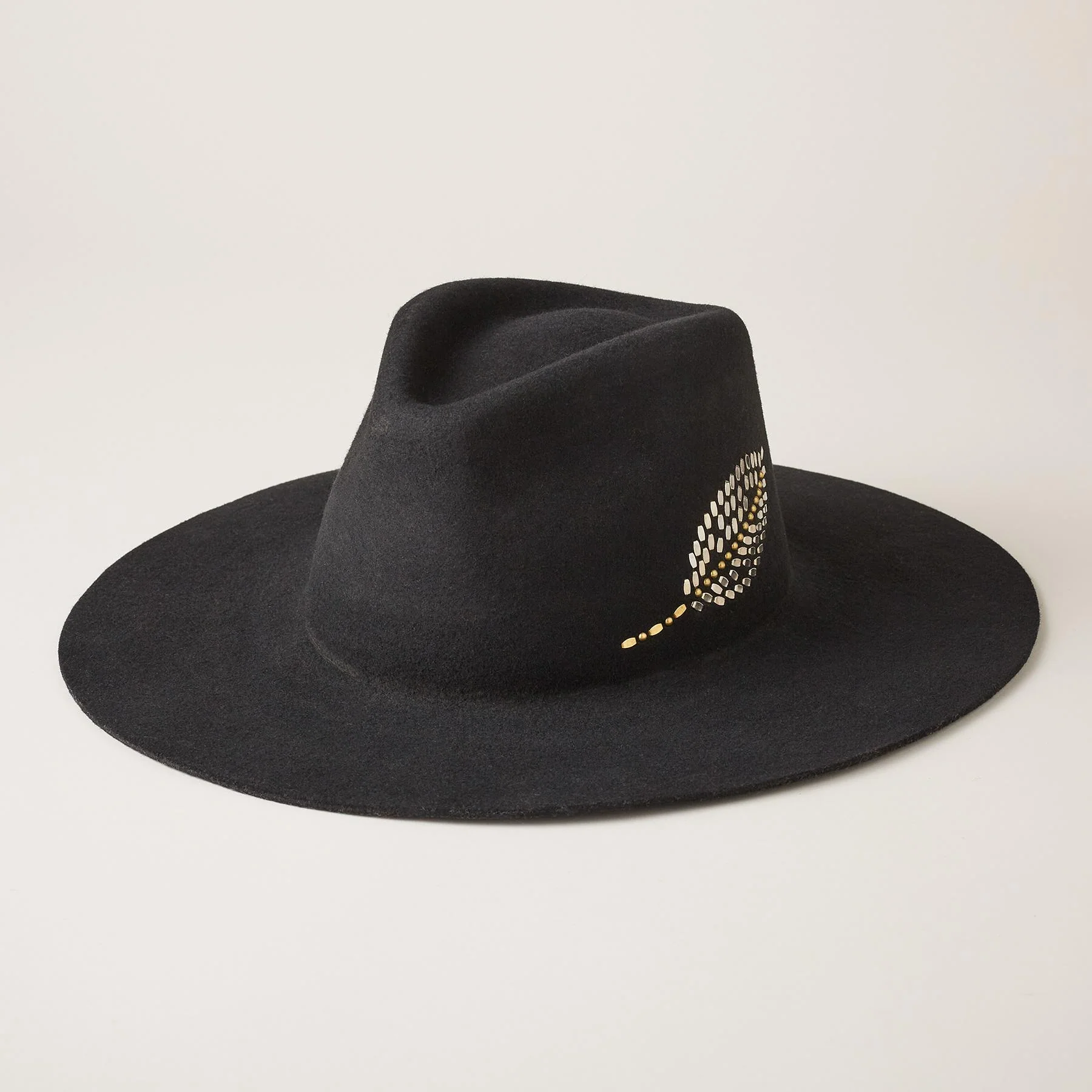Cali Studded Feather Hat