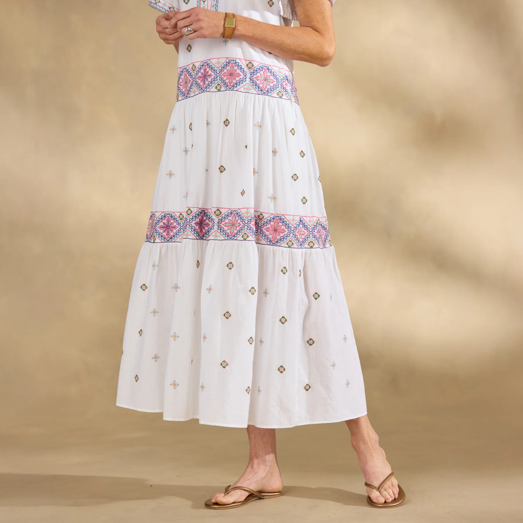 Briella Embroidered Dress, Petite