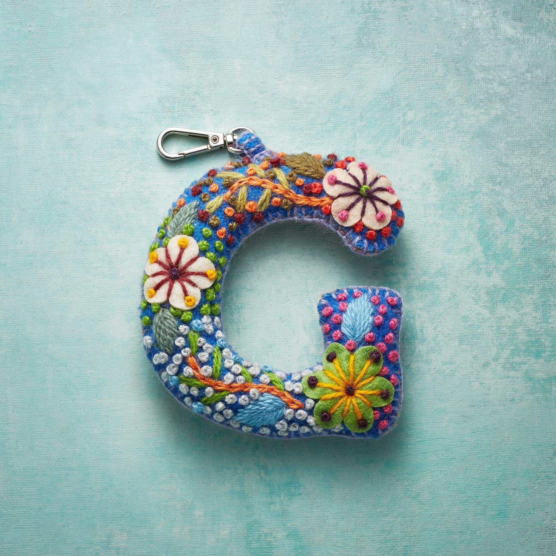 Fleur De Felt Initial Clip