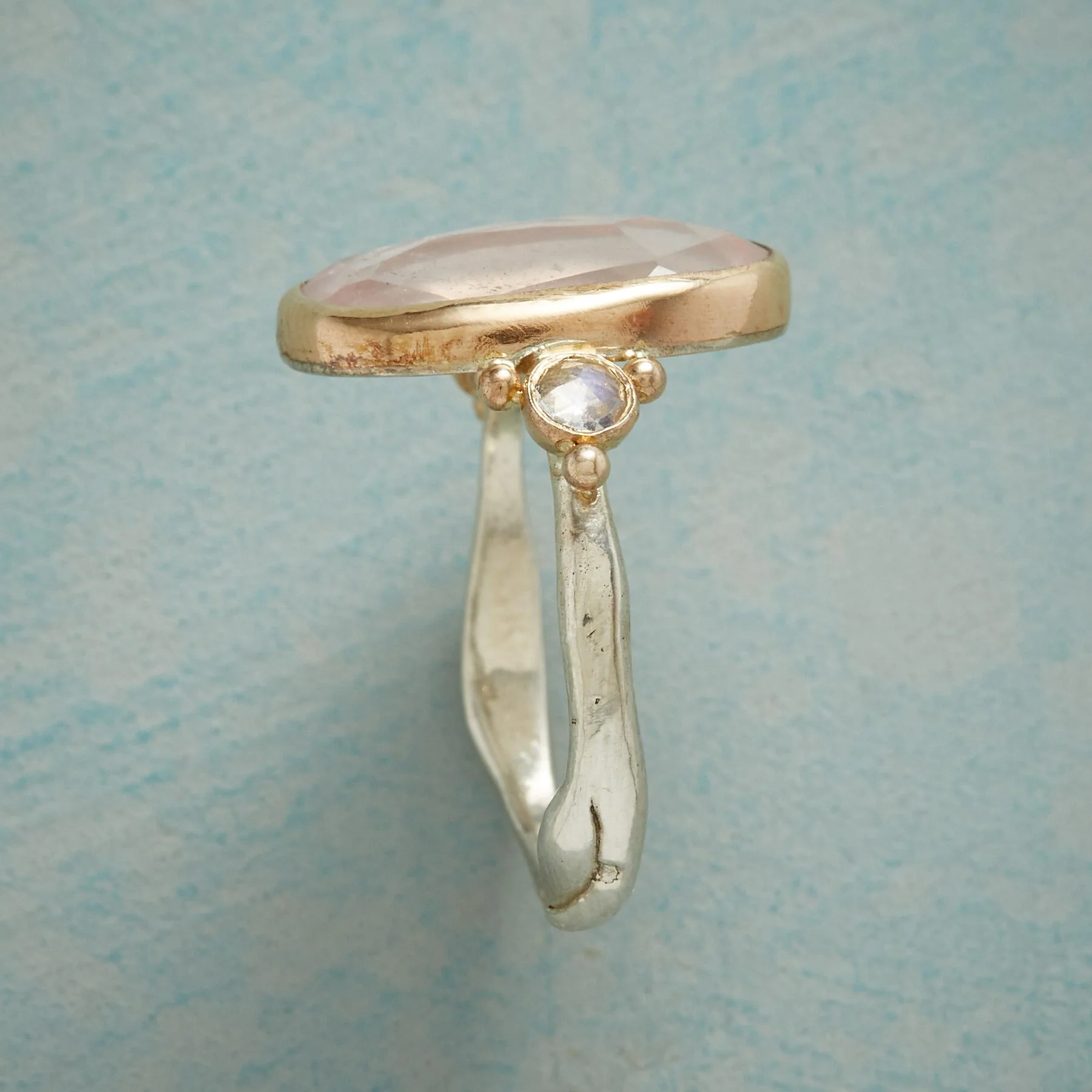 Rose Quartz Shimmer Ring