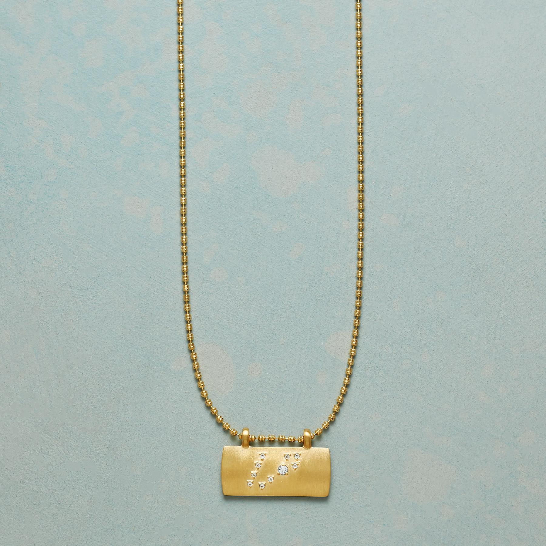 Gold Plate Astrological Pendant Necklace