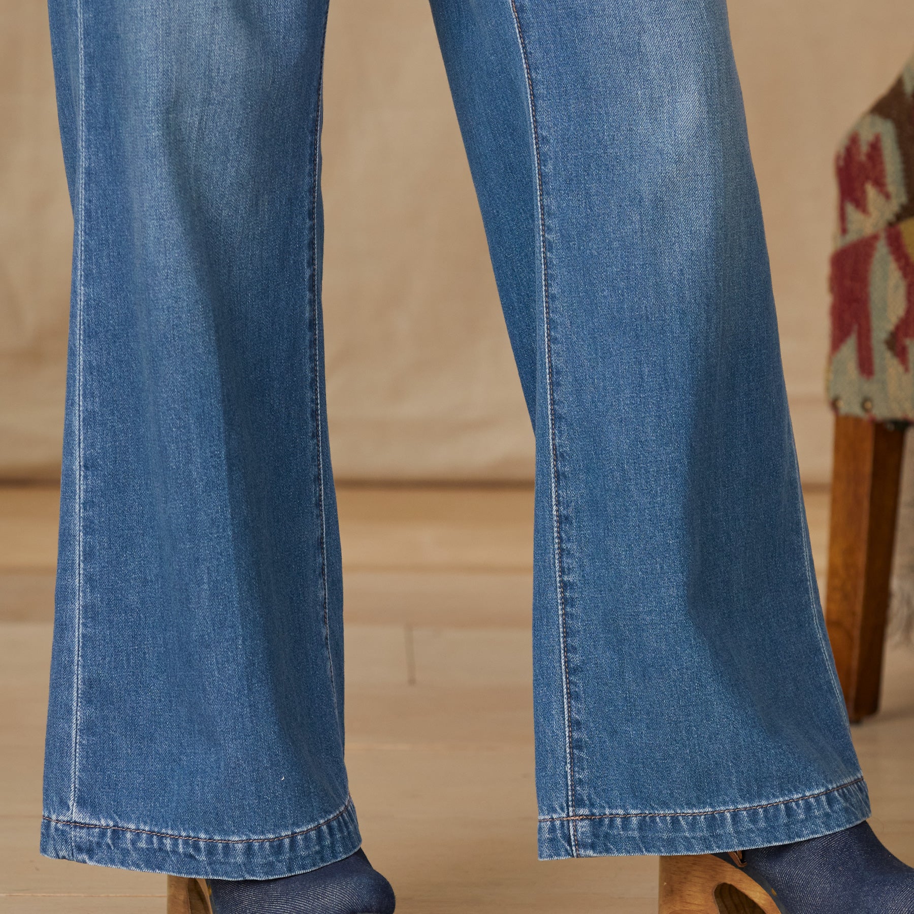 Coralie Wide-leg Denim Trousers