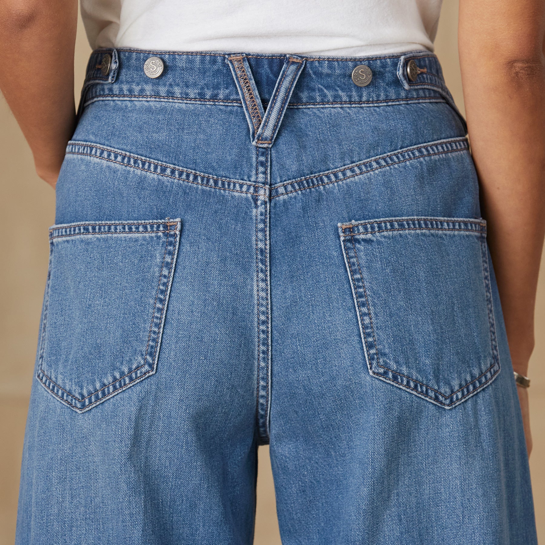 Coralie Wide-leg Denim Trousers