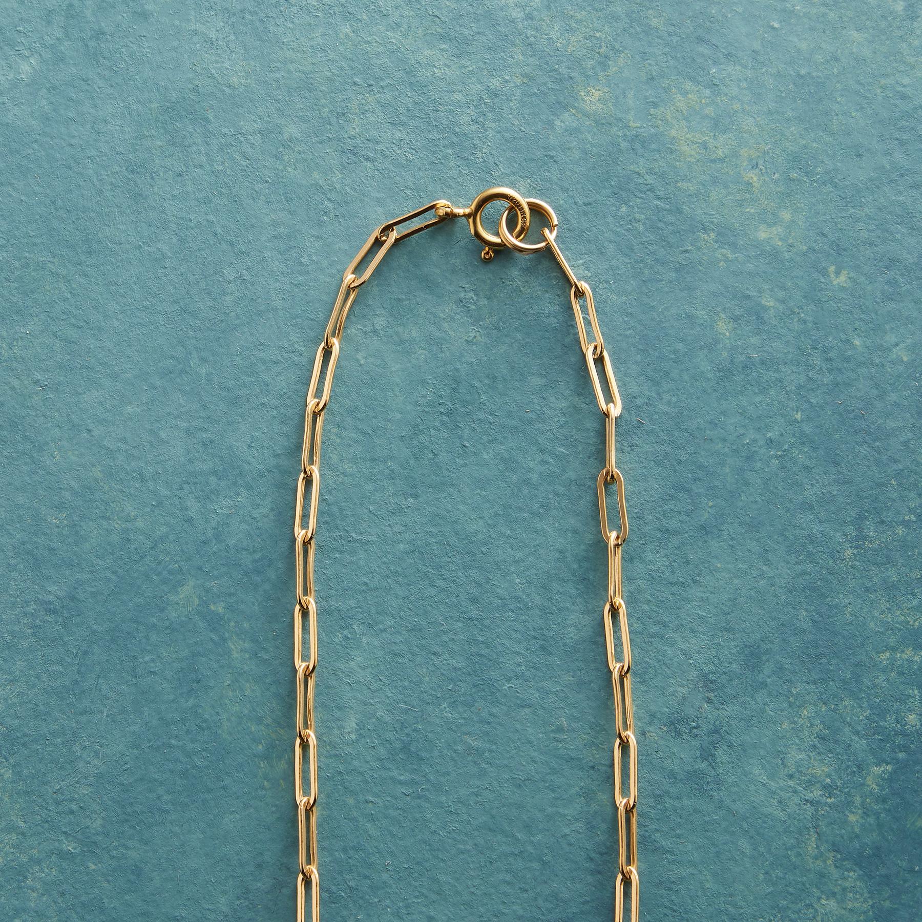 Paper Clip Pearl Necklace