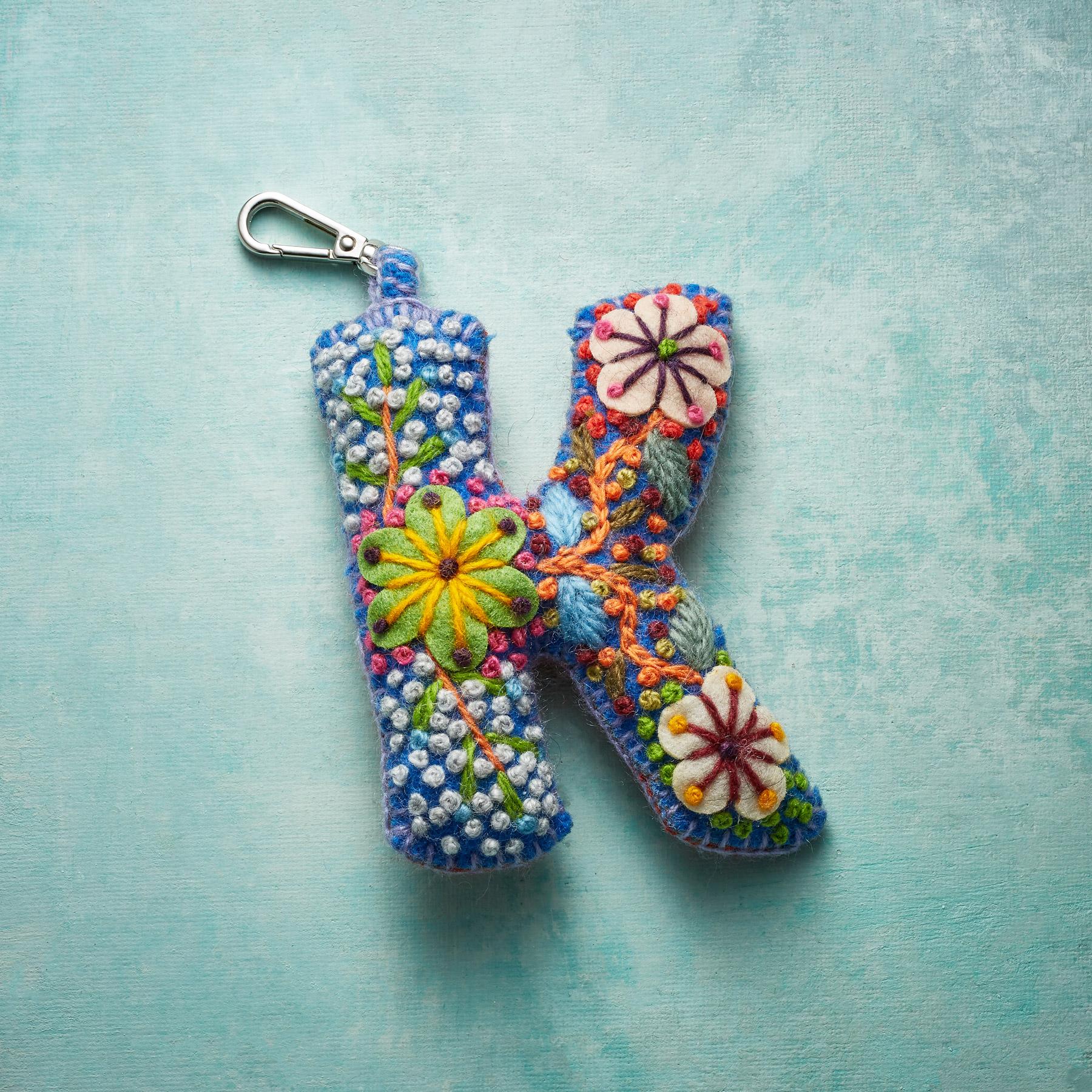 Fleur De Felt Initial Clip