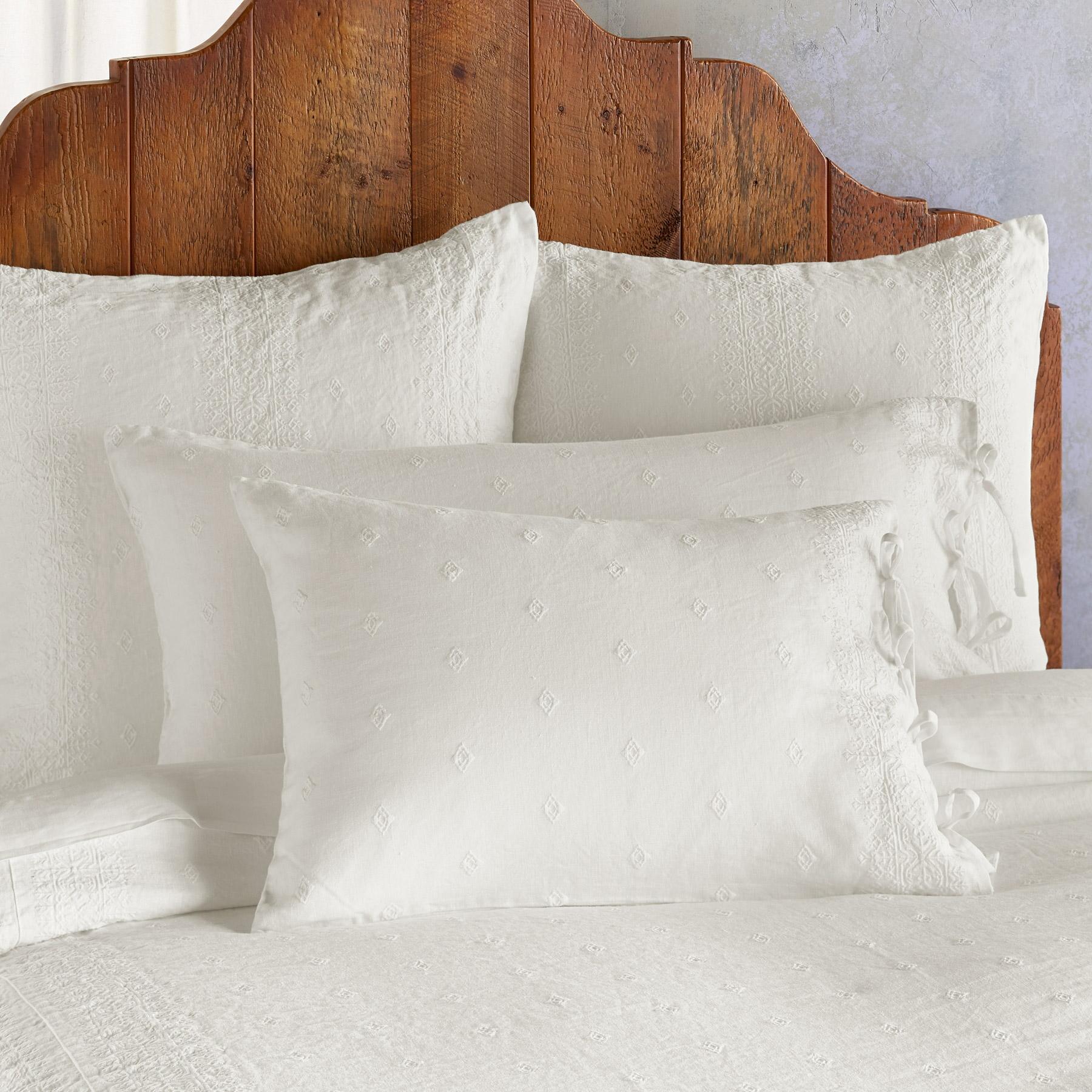 Gossamer Linen Embroidery Sham