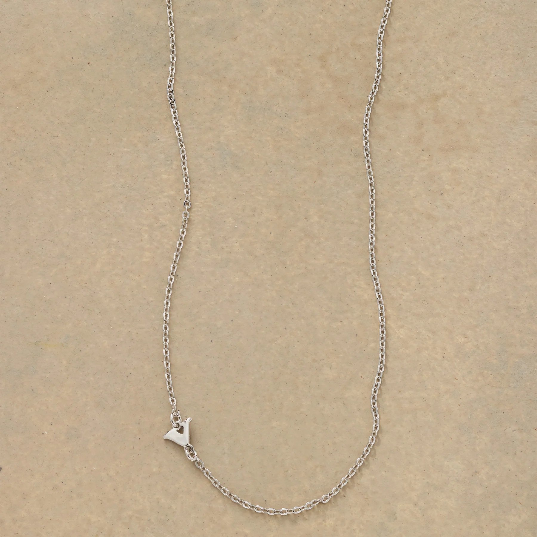 Silver Initial Spark Necklace