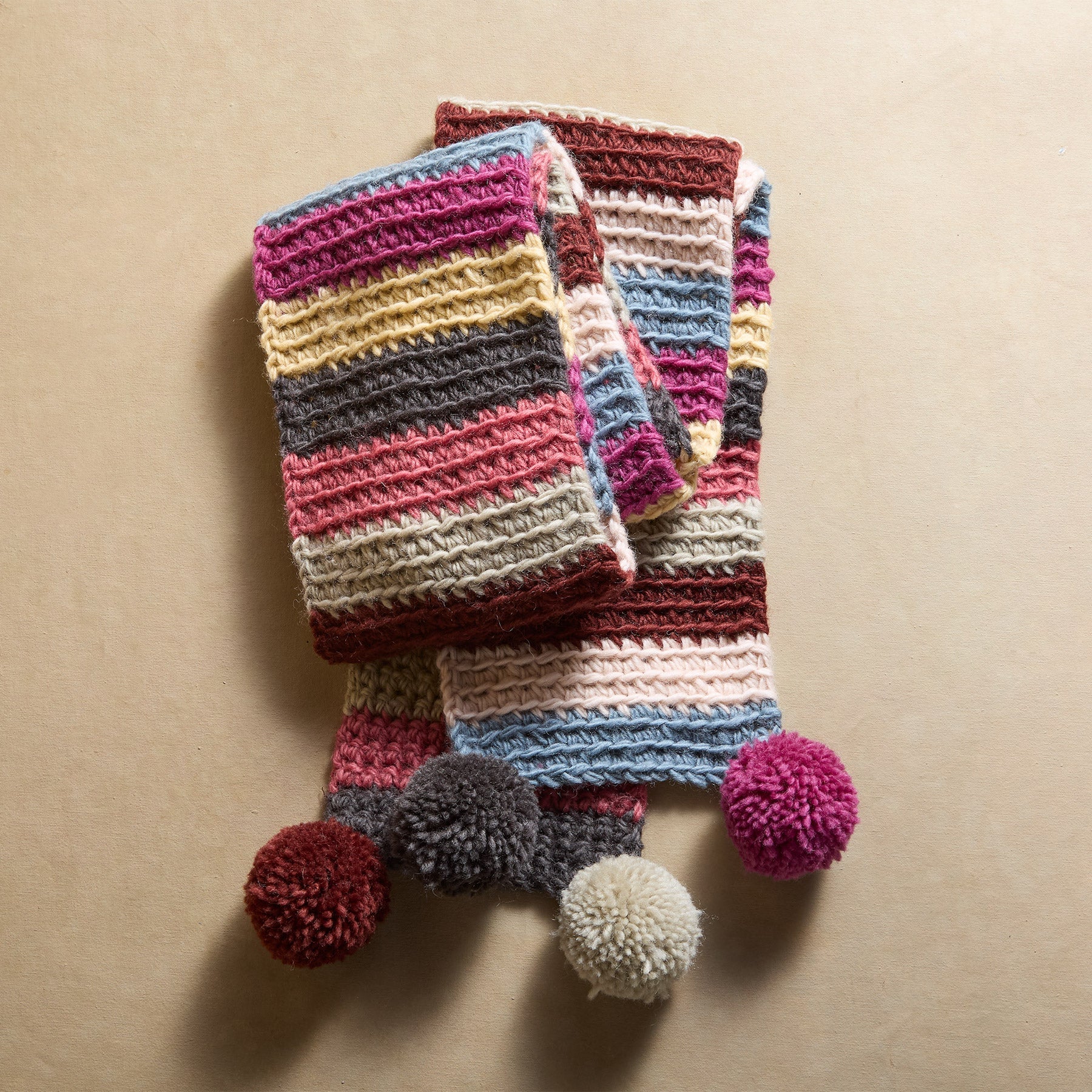 Double Pom Scarf
