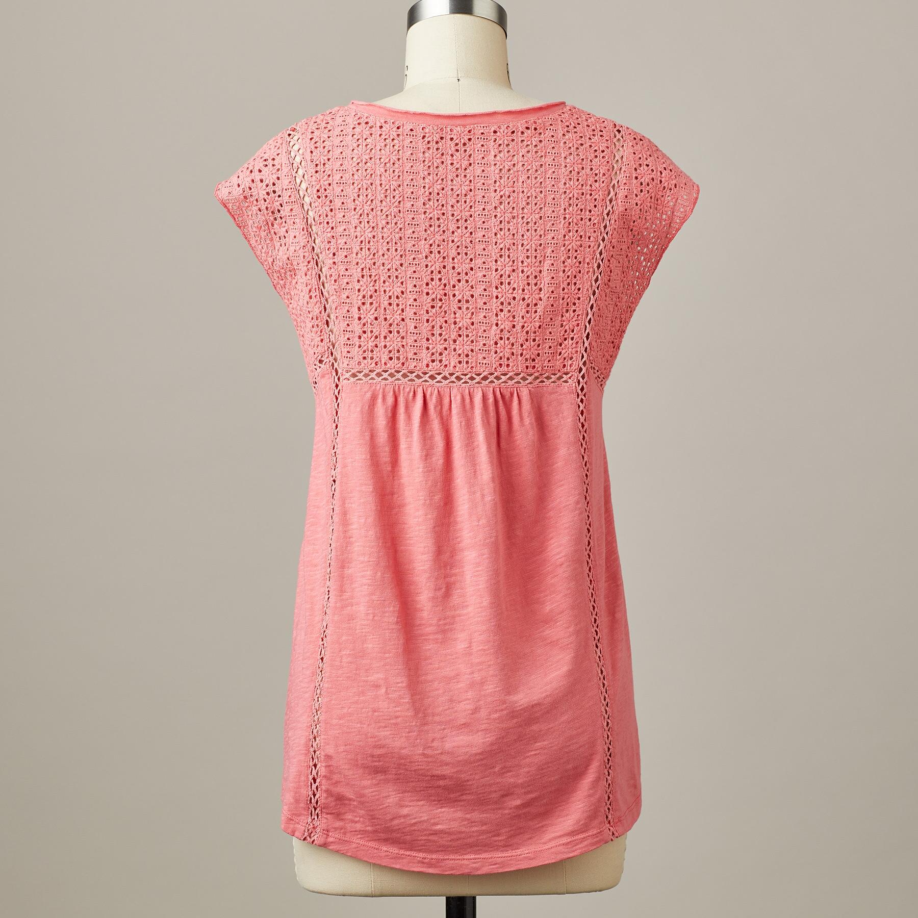 Dinah Eyelet Top Petite