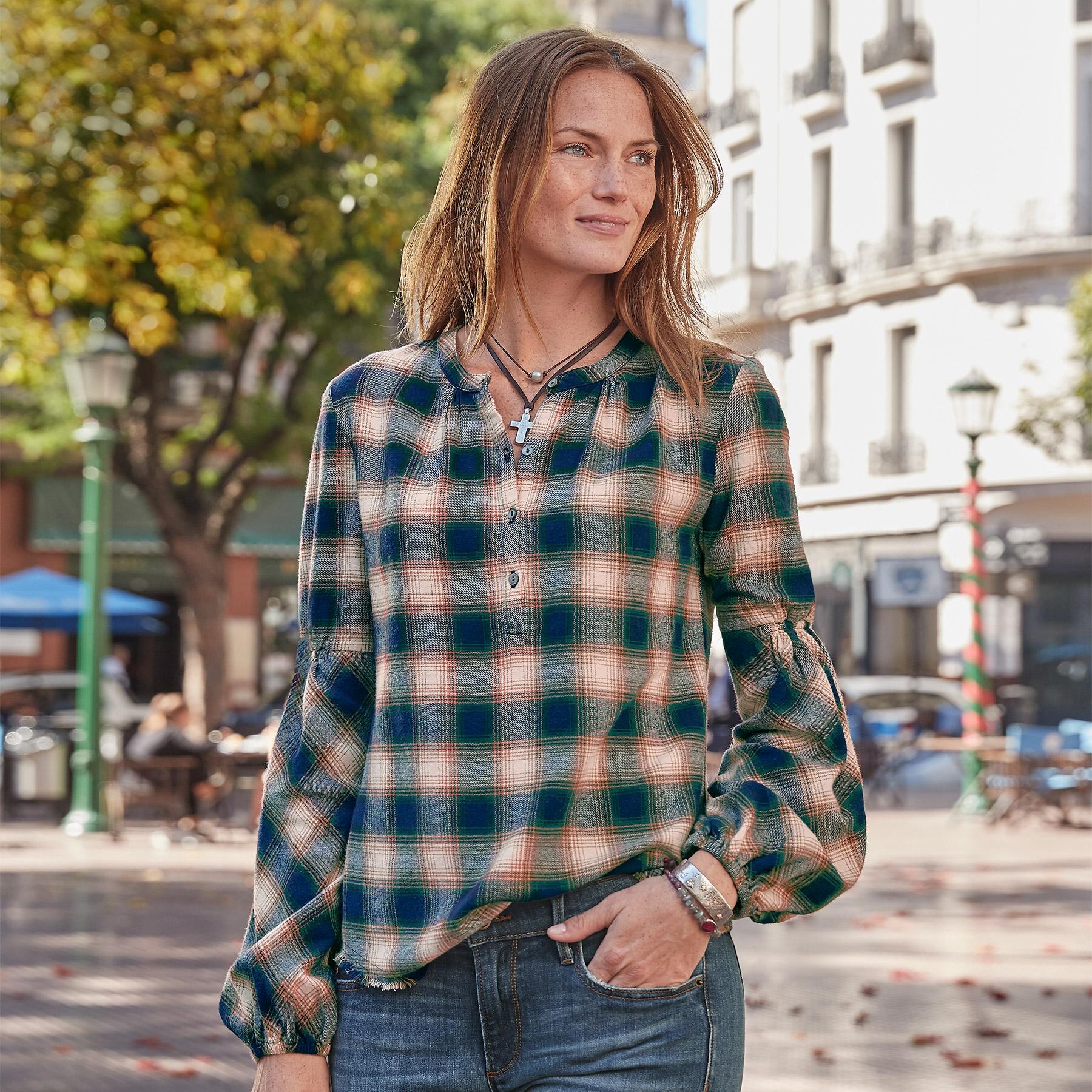 Dreamers Plaid Henley