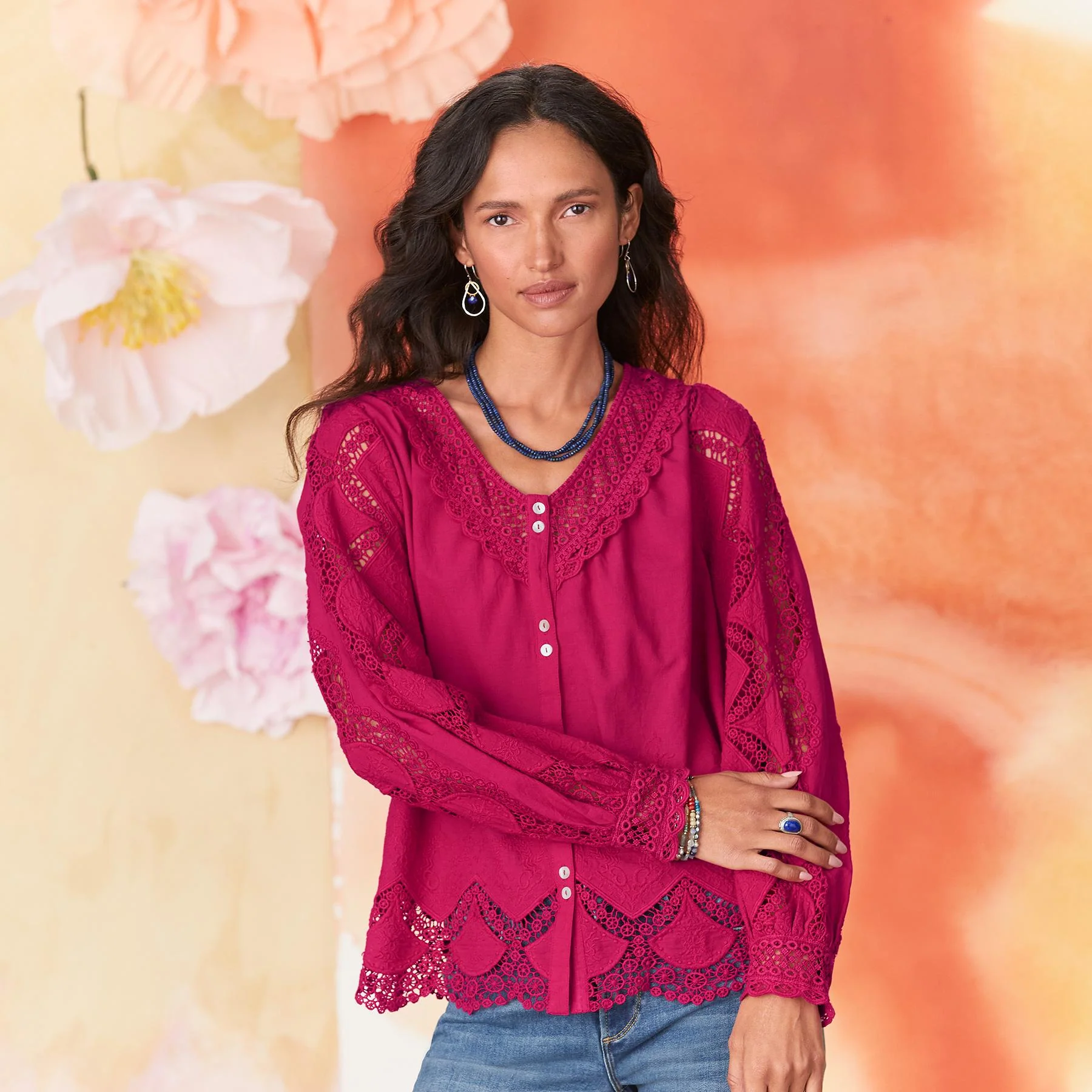 Trudy Lace Top, Petite