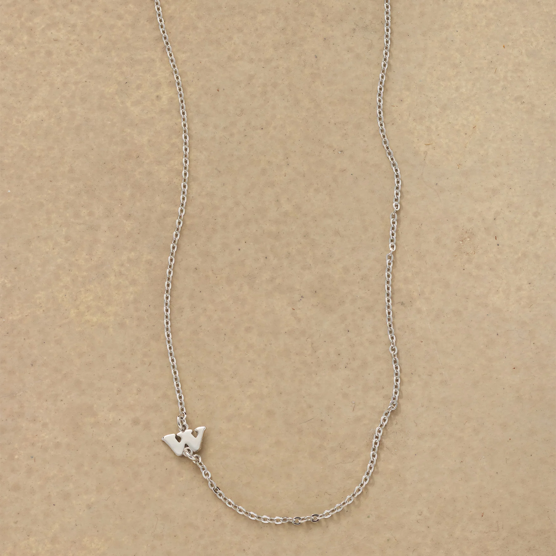 Silver Initial Spark Necklace