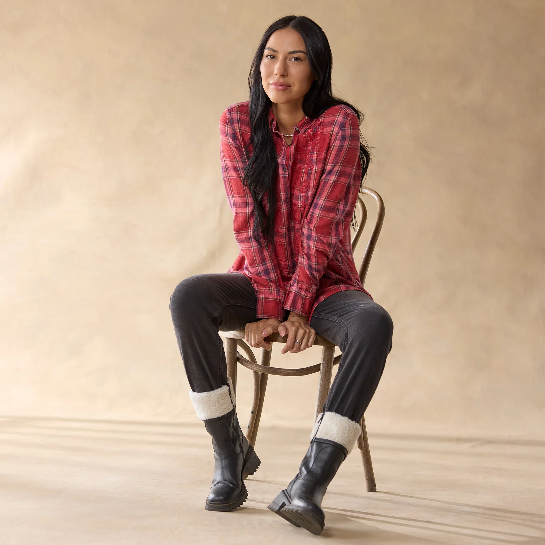 Amadi Plaid Tunic