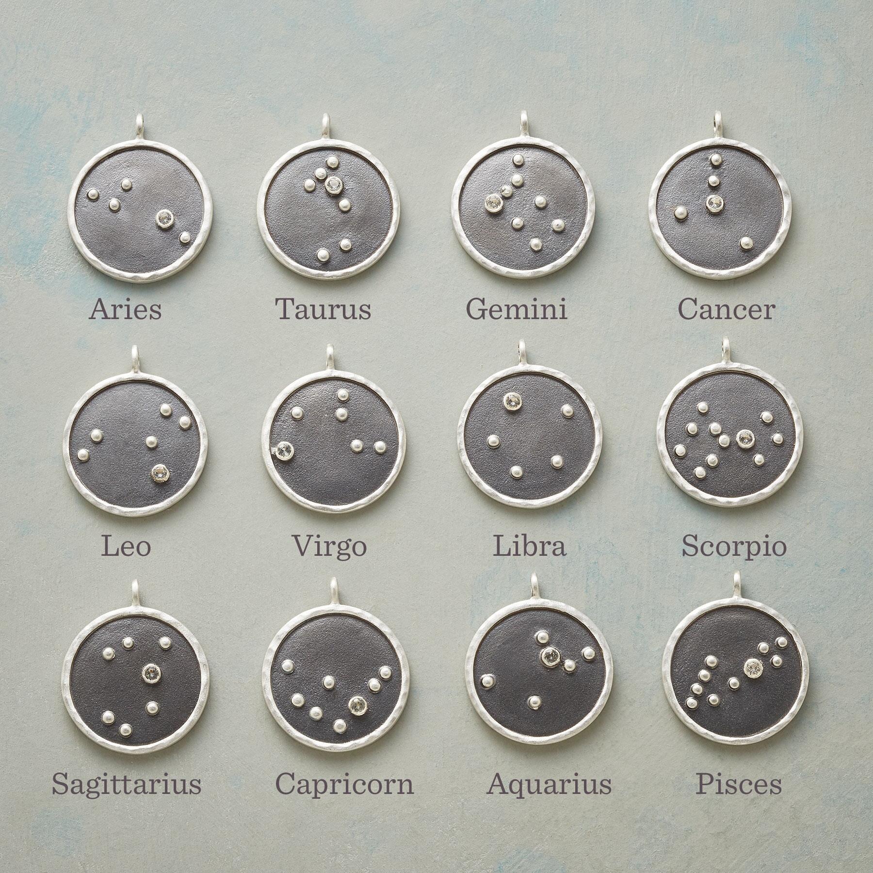 Silver Zodiac Constellation Necklace