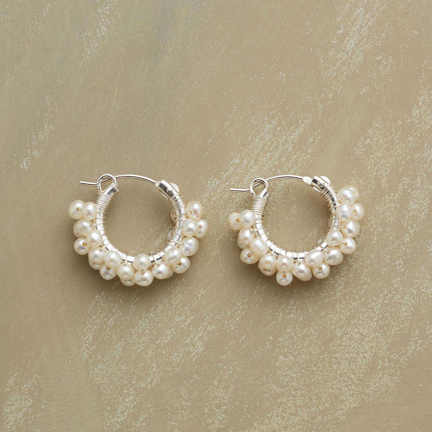 Sterling Silver Froth Of Pearls Earrings