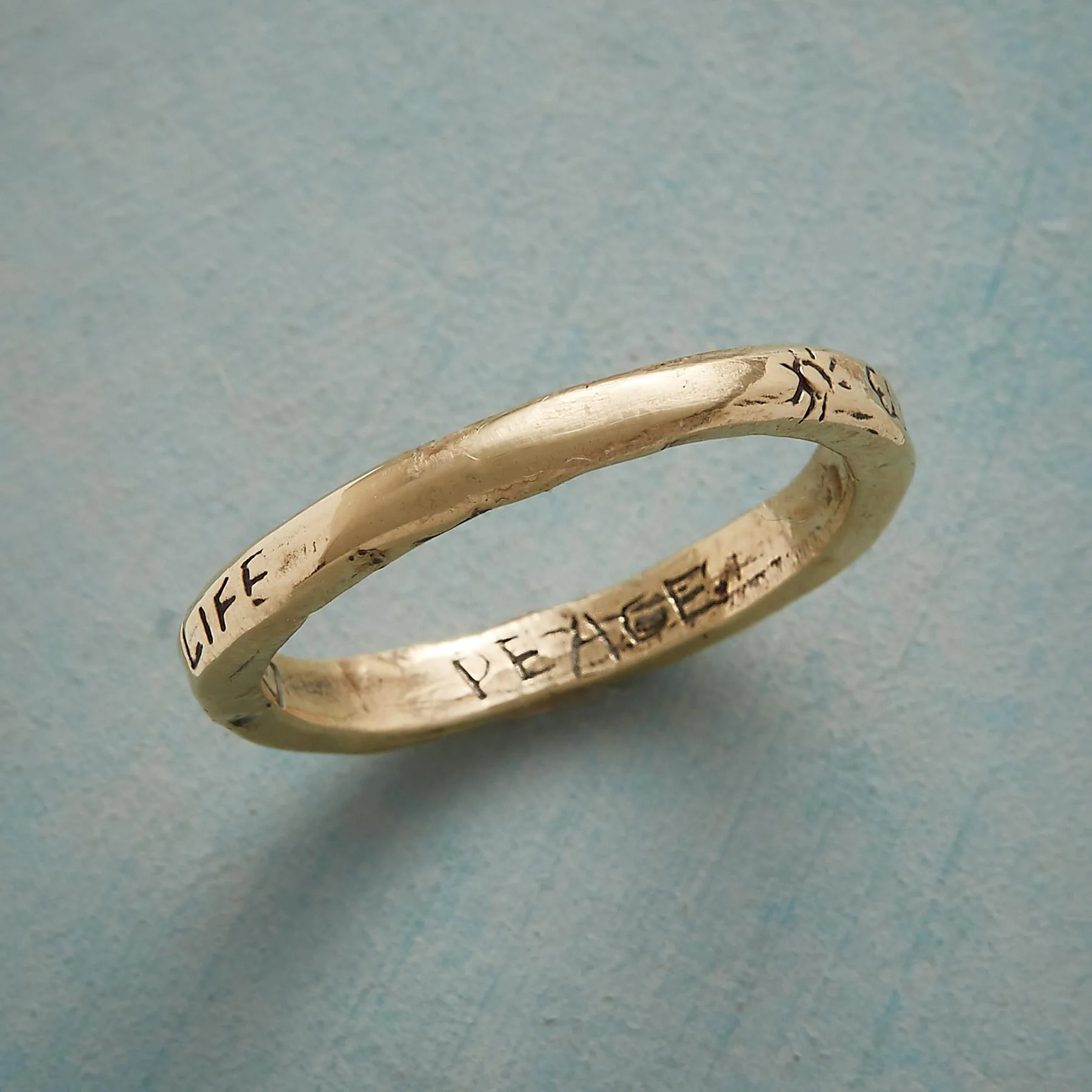 Yellow Gold Life Peace Dream Ring