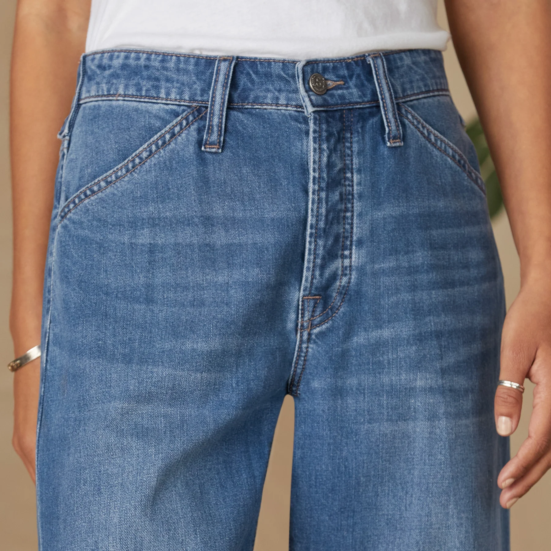 Coralie Wide-leg Denim Trousers