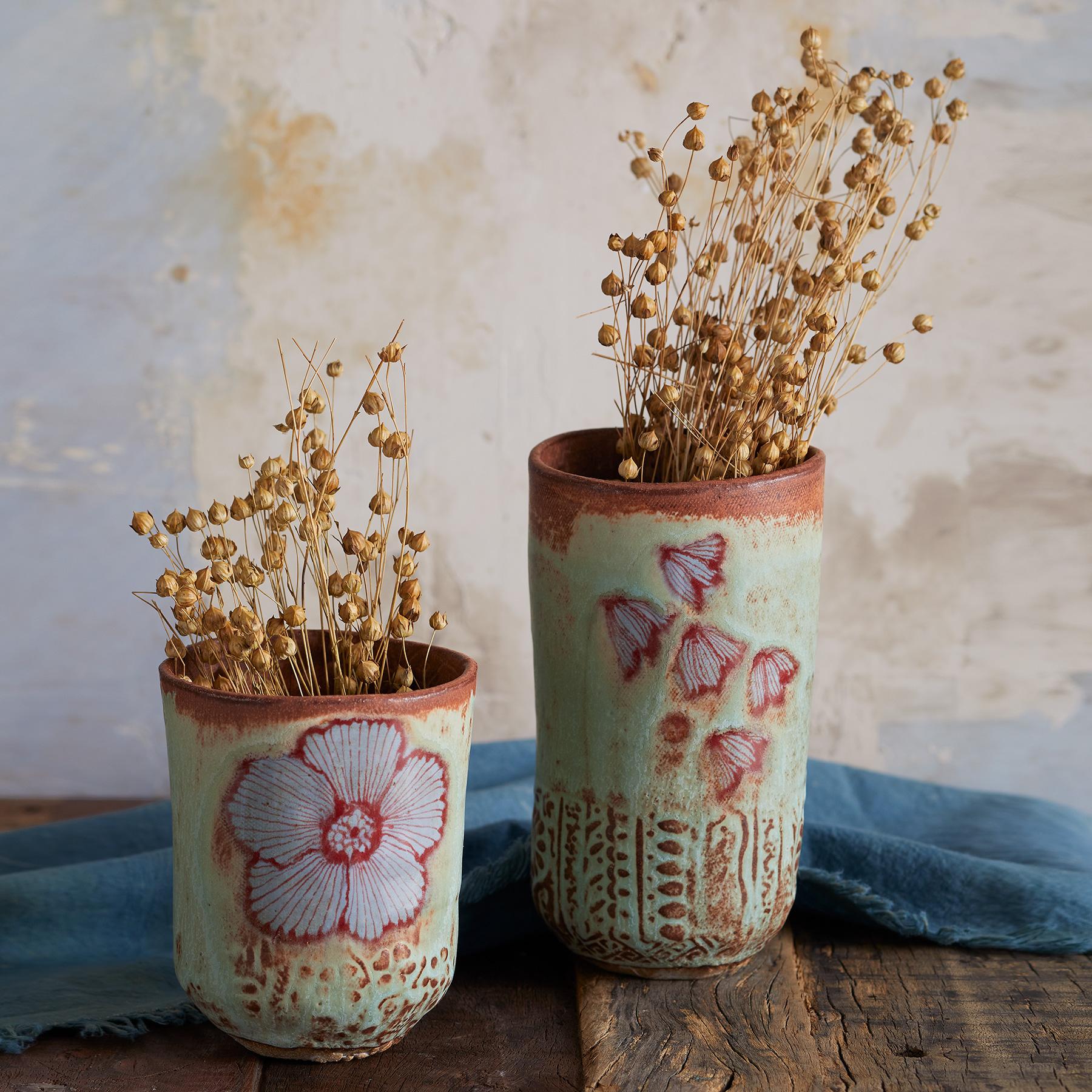 Cora Red Vases
