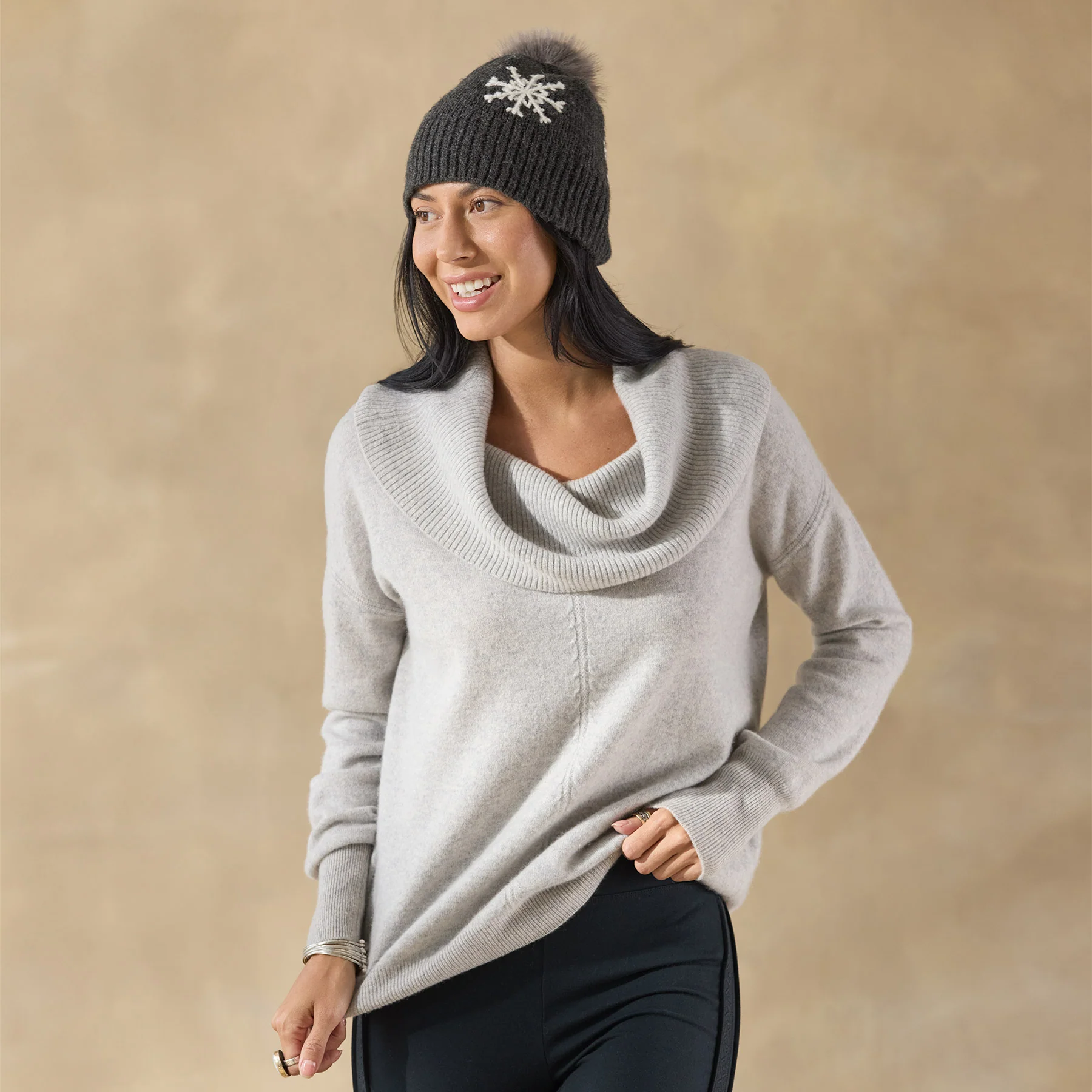 Giovanna Cashmere Cowlneck, Petite