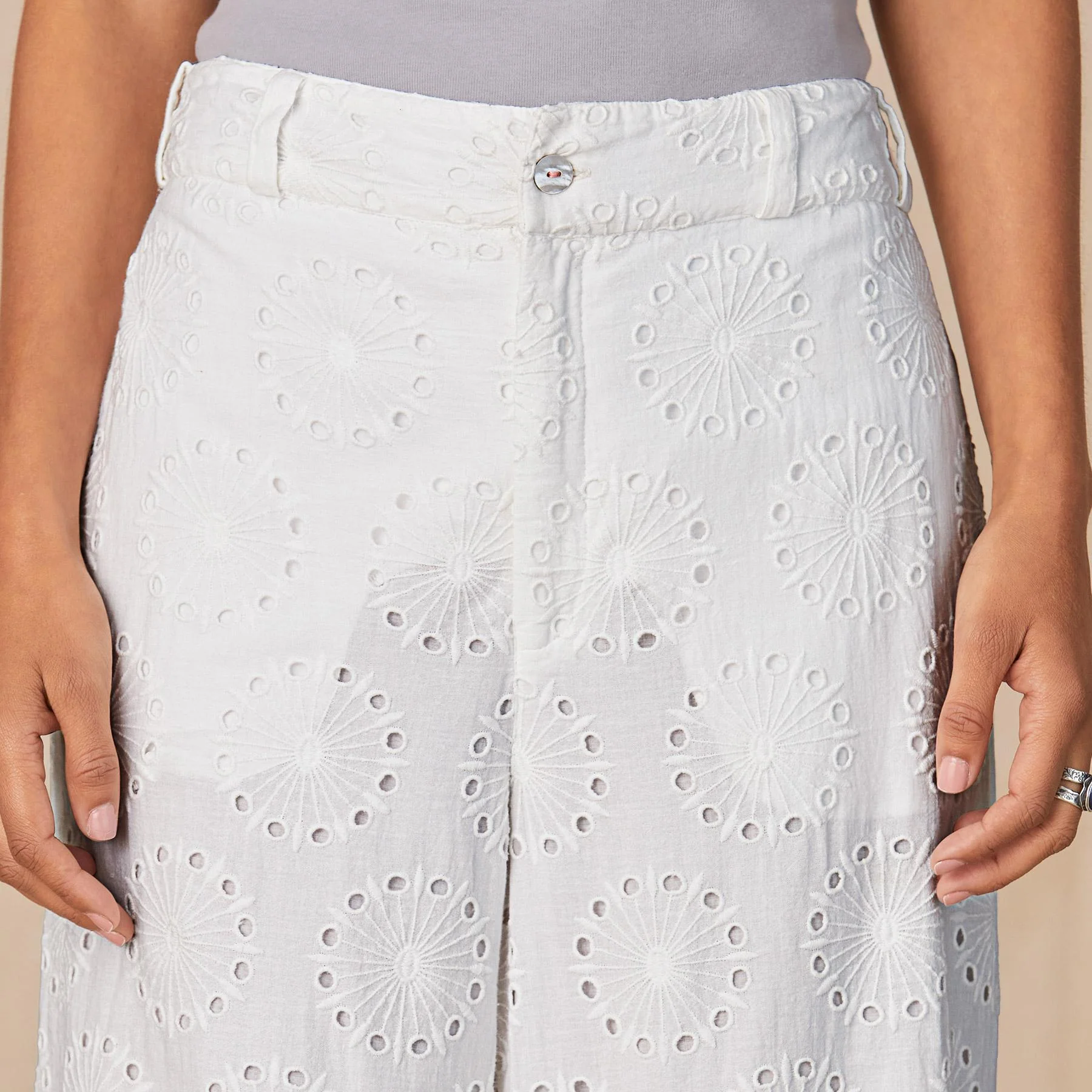 Beachy Bliss Eyelet Pants, Petite