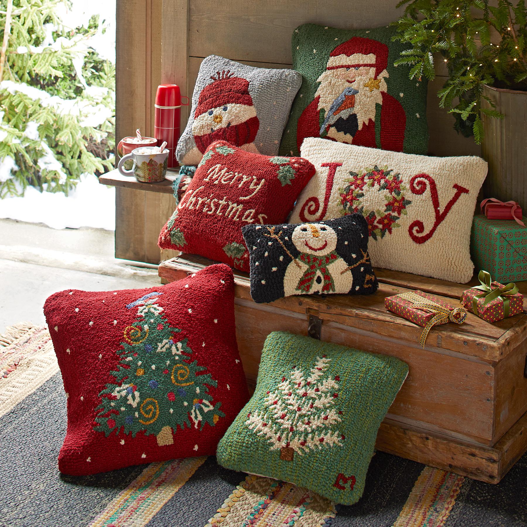 Bluebird Holiday Pillow