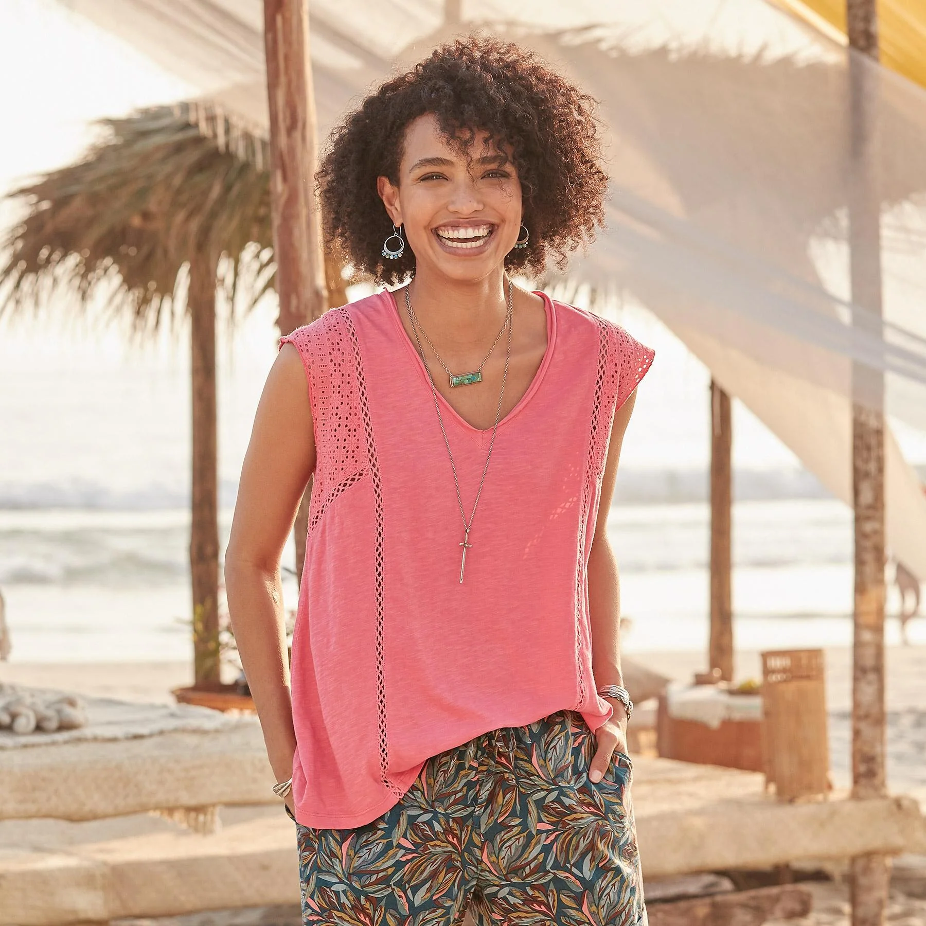 Dinah Eyelet Top Petite