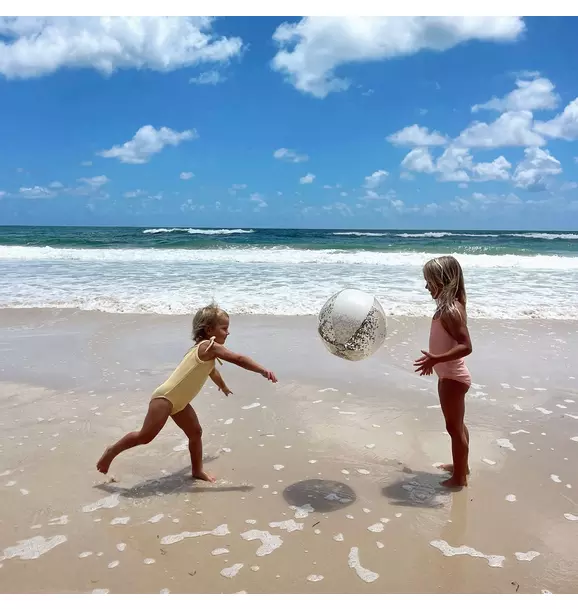 Inflatable Beach Ball: Cotton Candy Glitter