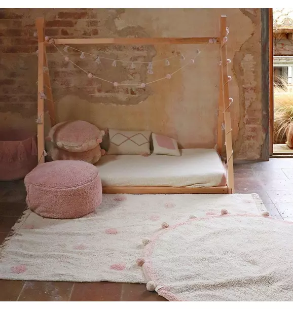 Washable Rug Hippy Dots Vintage Nude