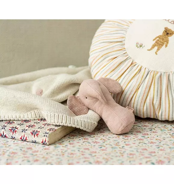 Lullaby Friend Rattles, Elephant - Rose