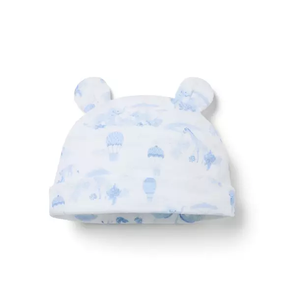 Baby Animal Friends Toile Bear Ear Beanie