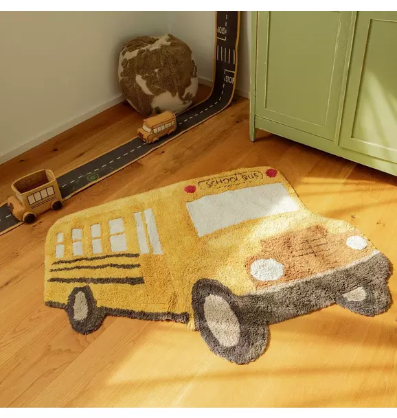 Washable Rug School Bus