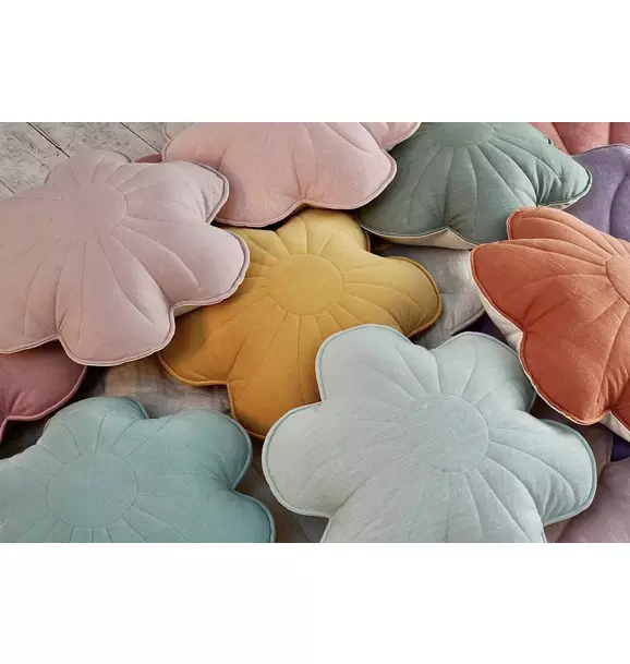 Velvet "Pink Elderberry" Flower Pillow