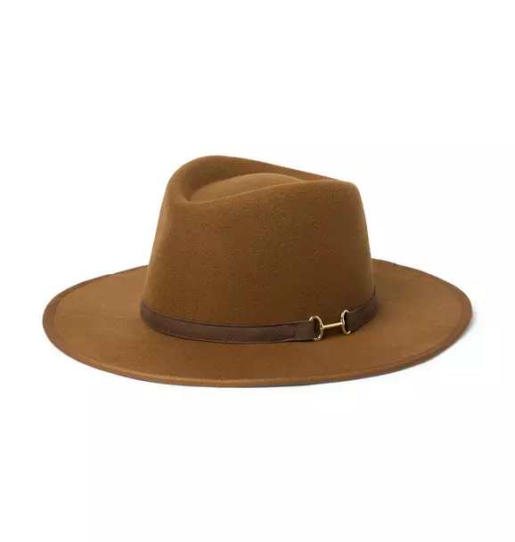 Wide-Brim Bridle Bit Felt Hat