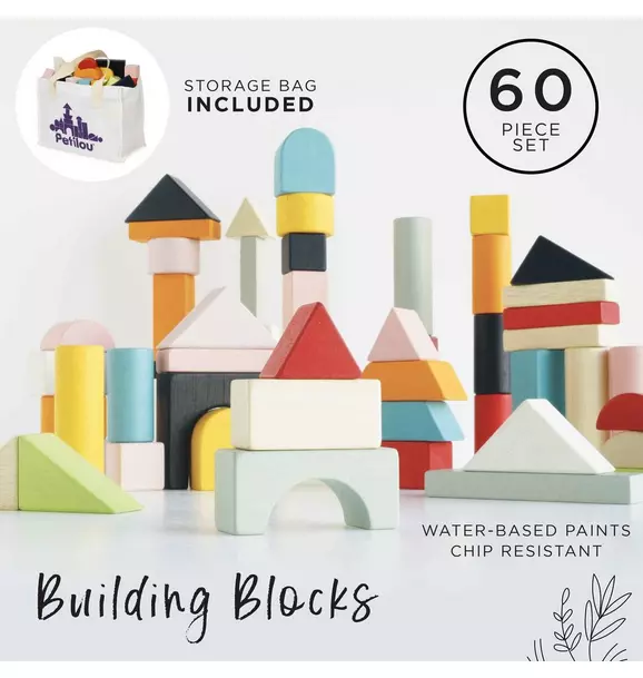 Colourful Building Blocks - 60 Piece